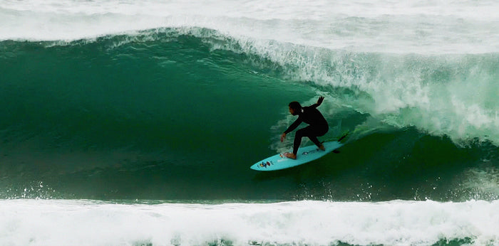 Mick Fanning Surfs The FCS II MR Twin Fins