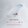 FCS II Accelerator White Edition Tri Fin Set