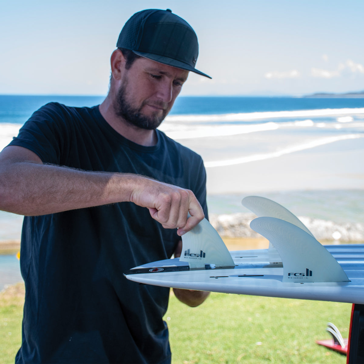 FCS II Mid Carver 2 + 1 Fin Set - FCS Australia